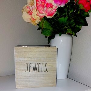 NEW Rae Dunn Jewelry Box w/ wooden lid
